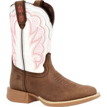 Durango® Lil' Rebel Pro™ Big Kid's Trail Brown and White Western Boot