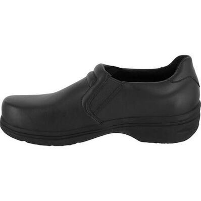 Easy WORKS by Easy Street Bind Women's Slip-Resistant Leather Slip-on Work Shoe, , large