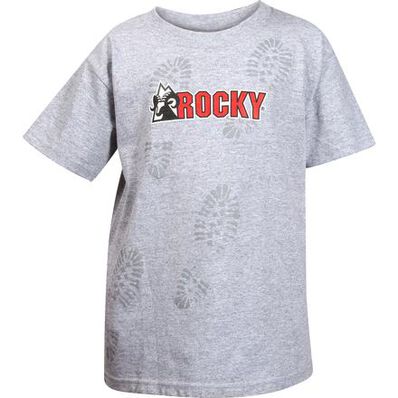 Rocky Youth Bootprint Grey T-Shirt, , large