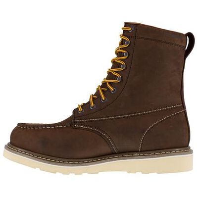 Iron Age Reinforcer Men's 8-Inch Steel Moc Toe Electrical Hazard Leather Work Boot, , large