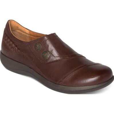 Aetrex Karina Women's Casual Leather Slip-On with Monk Strap, , large
