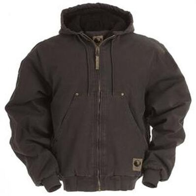 Berne Coal Quilt-Lined Original-Washed Hooded Jacket, , large