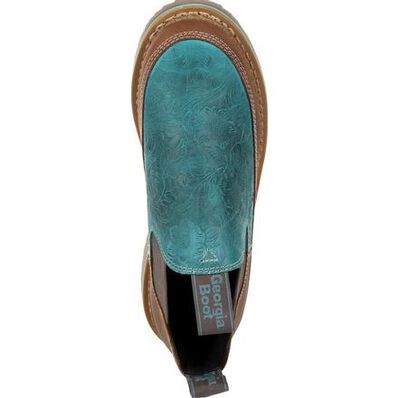 Georgia Giant Women's Teal Floral Embossed Romeo, , large