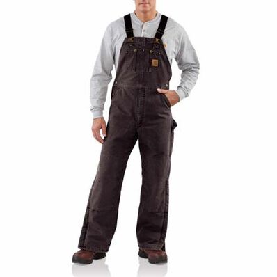  Carhartt Men's Quilt Lined Sandstone Bib Overalls,Carhartt  Brown,42 x 28: Overalls And Coveralls Workwear Apparel: Clothing, Shoes &  Jewelry