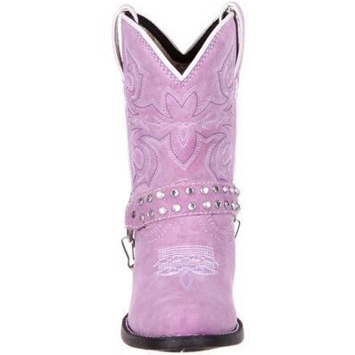 LIL' DURANGO® Big Kid Lavender Bling Harness Western Boot, , large