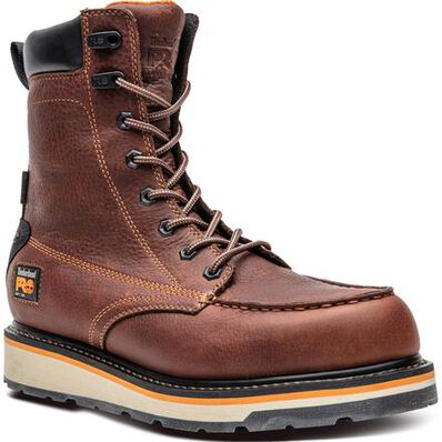 Timberland PRO Gridworks Men's 8-Inch Electrical Hazard Waterproof Leather Work Boot, , large