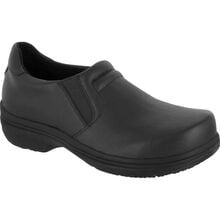 Easy WORKS by Easy Street Bind Women's Slip-Resistant Leather Slip-on Work Shoe