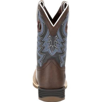 Durango® Lil' Rebel Pro™ Big Kid's Blue Western Boot, , large