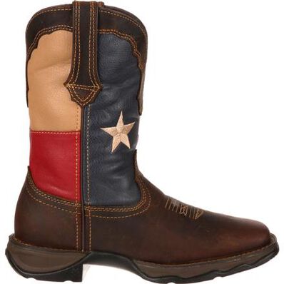 Lady Rebel™ by Durango® Texas Flag Pull-On Western Boot, , large