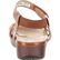 4EurSole Gentle Touch Women's Dusty Chocolate Low Wedge Ankle Strap Sandal, , large