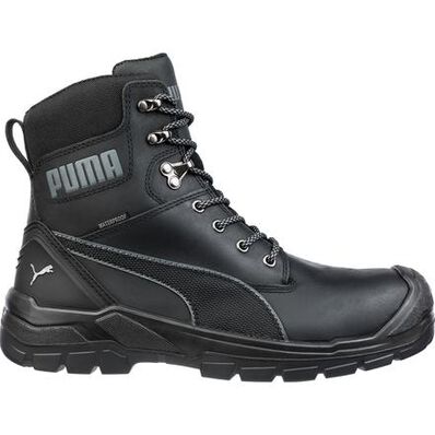 Puma Safety Conquest CTX Men's 7 inch Electrical Hazard Waterproof Side Zip Work Boot, , large