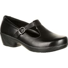 4Eursole Comfort 4Ever Women's Black T-Strap Shoe