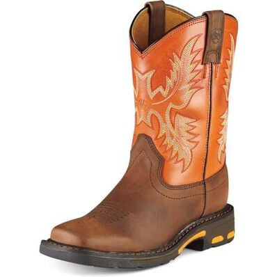 Ariat Youth WorkHog Wide Square Toe Western Boot, , large
