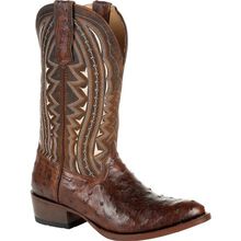 Durango® Premium Exotic Full-Quill Ostrich Oiled Saddle Western Boot