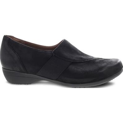 Dansko Fae Women's Black Leather Slip-On Shoe, , large