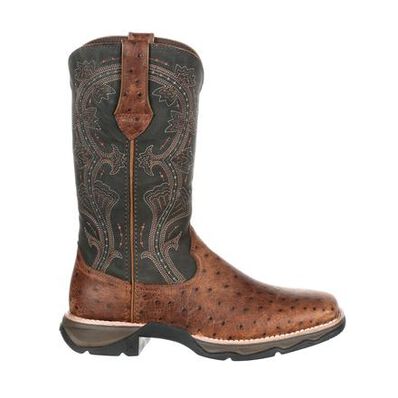Lady Rebel™ by Durango® Women's Ostrich Embossed Pull-On Western Boot, , large