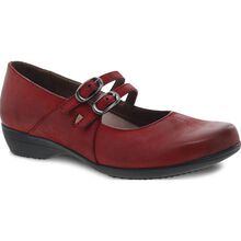 Dansko Fynn Women's Red Leather Mary Jane with Double Strap