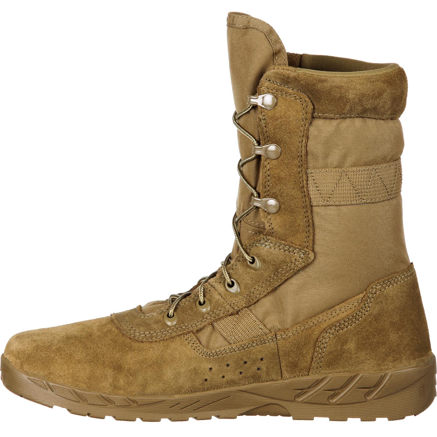 Lightweight Coyote Brown Commercial Military Boot, Rocky