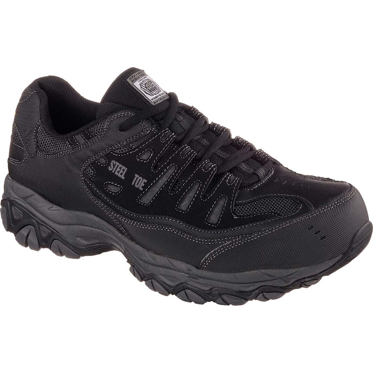 SKECHERS Work Relaxed Fit Cankton Steel Toe Work Athletic Shoe, 77055BKCC