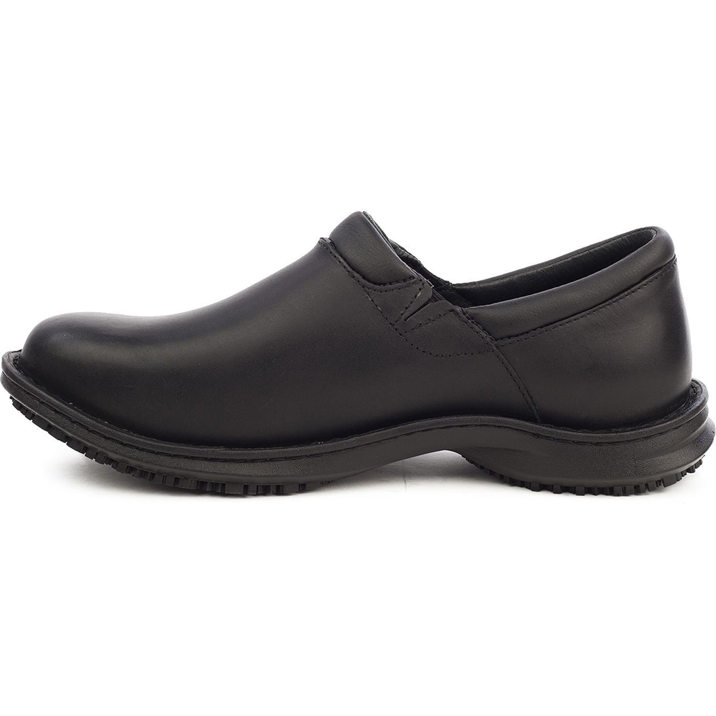 Timberland PRO Men's Slip-Resistant Black Leather Slip-On Shoes, #47598
